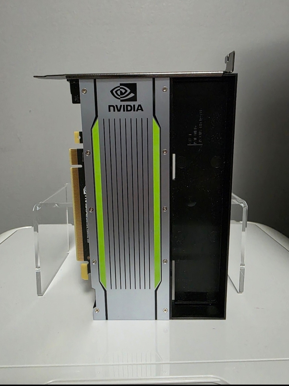 NVIDIA Silver and Green PCIe Graphics Card